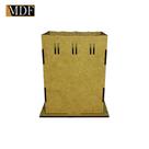 Cachepot Borda Ondulada Passa Fita M 10x10x12 Laser Mdf Madeira
