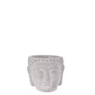 Cachepot Buda Cinza 11x10Cm Cimento
