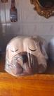 Cachepot cachorro marrom