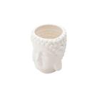 Cachepot cerâmica budhas head branco 11.5x12.5x12.3cm - urban 41014