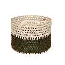 Cachepot Cesto Palha Natural Musgo Decorativo Grillo 17x21cm