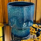 Cachepot Cilíndrico M Azul Royal em Cerâmica - Pintura Radioativa