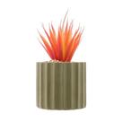 Cachepot Cimento Suculenta Lines Verde Musgo 10Cm X 17,5Cm
