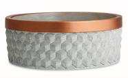 Cachepot Cinza em Cimento G 09898 Mart