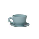 Cachepot Consumê com Pires Decorativo em Cerâmica Home P Indigo Claro