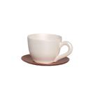 Cachepot Consumê com Pires Decorativo em Cerâmica Home P Rose Glamour