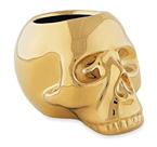Cachepot Crânio Dourado em Cerâmica - Mart