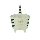 Cachepot De Cerâmica Straight Stripped Tale Branco 6,3 x 6 x 8,2cm Cachepot De Cerâmica Straight Stripped Tale Branco 6,3 x 6 x 8,2cm