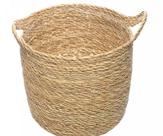 Cachepot de fibra natural com alça - grande