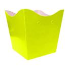 Cachepot de Papel Liso Amarelo Neon Pequeno - 10 Unidades