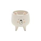 Cachepot Decor. Cerâmica Sleeping Bear Branco 8,4 x 9,5cm