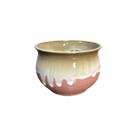 Cachepot Decorativo Drip Dolce Rosa em Ceramica 14x11cm