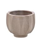 Cachepot Decorativo em Cerâmica 15cm Ondulado Areia - Espressione