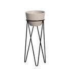 Cachepot Decorativo em Cerâmica Home Modelo Consumê com Suporte G Off