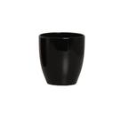 Cachepot Decorativo em Cerâmica Home Modelo Crisântemo Preto