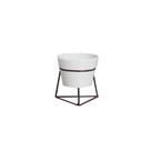 Cachepot Decorativo em Cerâmica Home Modelo Plant com Suporte P Branco