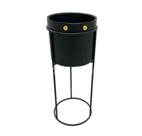 Cachepot Decorativo Menor Suspenso Metal Preto Luxo