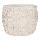 Cachepot Decorativo Multiuso Em Alto Relevo Estilo Boho Chic Em Cimento Grande