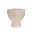 Cachepot Decorativo Rosto Em Cerâmica Areia 17x18 Cm - D'rossi