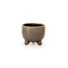 Cachepot em Ceramica Cinza 3 Pezinhos 12 x 10 cm Mart