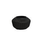 Cachepot em Cerâmica Decorativo Home Modelo Frizo Preto Fosco Cachepot em Cerâmica Decorativo Home Modelo Frizo Preto Fosco