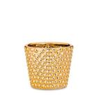 Cachepot Em Cerâmica Dourado 06 Cm - Mart