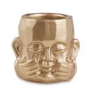 Cachepot em Cimento Dourado - Mart
