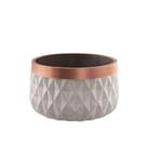 Cachepot em cimento e cobre 19x11 cm - Mart