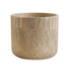 Cachepot em Cimento Nude e Dourado - 13x13
