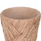 Cachepot em cimento textura de madeira - moas