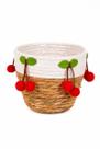 Cachepot Fibra Natural Cereja 14x12cm - Tuut