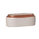 Cachepot Floreira Decorativo em Cerâmica Home Modelo G Rose Glamour