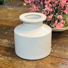 Cachepot Garrafa Baixa com Borda Off White Cerâmica Fosca Elegante Cachepot Garrafa Baixa com Borda Off White Cerâmica Fosca Elegante