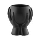 Cachepot "Mao" Em Poliresina Preto 13x11 cm M02 - D'Rossi