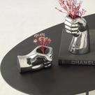 Cachepot "Mao Prata" Em Ceramica 7,5x15 cm M02 - D'Rossi