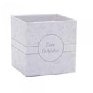 Cachepot Paper Decorado Pote 15 BLANC Quadrado Pacote com 10