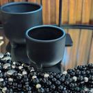 Cachepot Pezinhos P Black Cerâmica Fosca Elegante