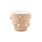 Cachepot Plantas E Flores Borboleta 3d 1,4 Litros Plasvale Marrom