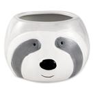 Cachepot "Preguica" Cinza Em Ceramica 8,5x14 cm M02 - D'Rossi