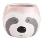 Cachepot preguica em ceramica