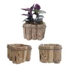 Cachepot Quadrado Rustico Madeira de Cafe Para Flores Tam. M