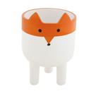 Cachepot Raposa Branco e Laranja Em Ceramica 10 cm M02 - D Rossi Cachepot Raposa Branco e Laranja Em Ceramica 10 cm M02 - D Rossi