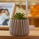 Cachepot Sucelenta Artificial Lyor Prismatto Cinza Cimento Cachepot Sucelenta Artificial Lyor Prismatto Cinza Cimento