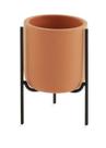 Cachepot Terracota em Cimento com Suporte Preto em Metal 12854 Mart
