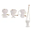 Cachepot Vaso Bob de Pendurar Corda Planta Suculenta 1 Uni Perna Cruzada