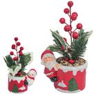 Cachepot Vaso Decorativo de Natal Papai Noel ou Boneco de Neve Cachepot Vaso Decorativo de Natal Papai Noel ou Boneco de Neve