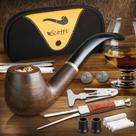 Cachimbo de tabaco Scotte feito à mão com raiz de madeira de ébano com caixa de presente