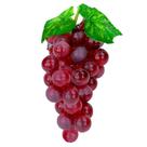 Cacho De Uva Avermelhada Fruta Artificial De Silicone 18cm