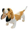 Cachorro Basset Hound Realista Em Pé 33 Cm - Pelúcia