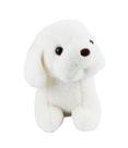 Cachorro Branco Sentado 22cm Pelúcia